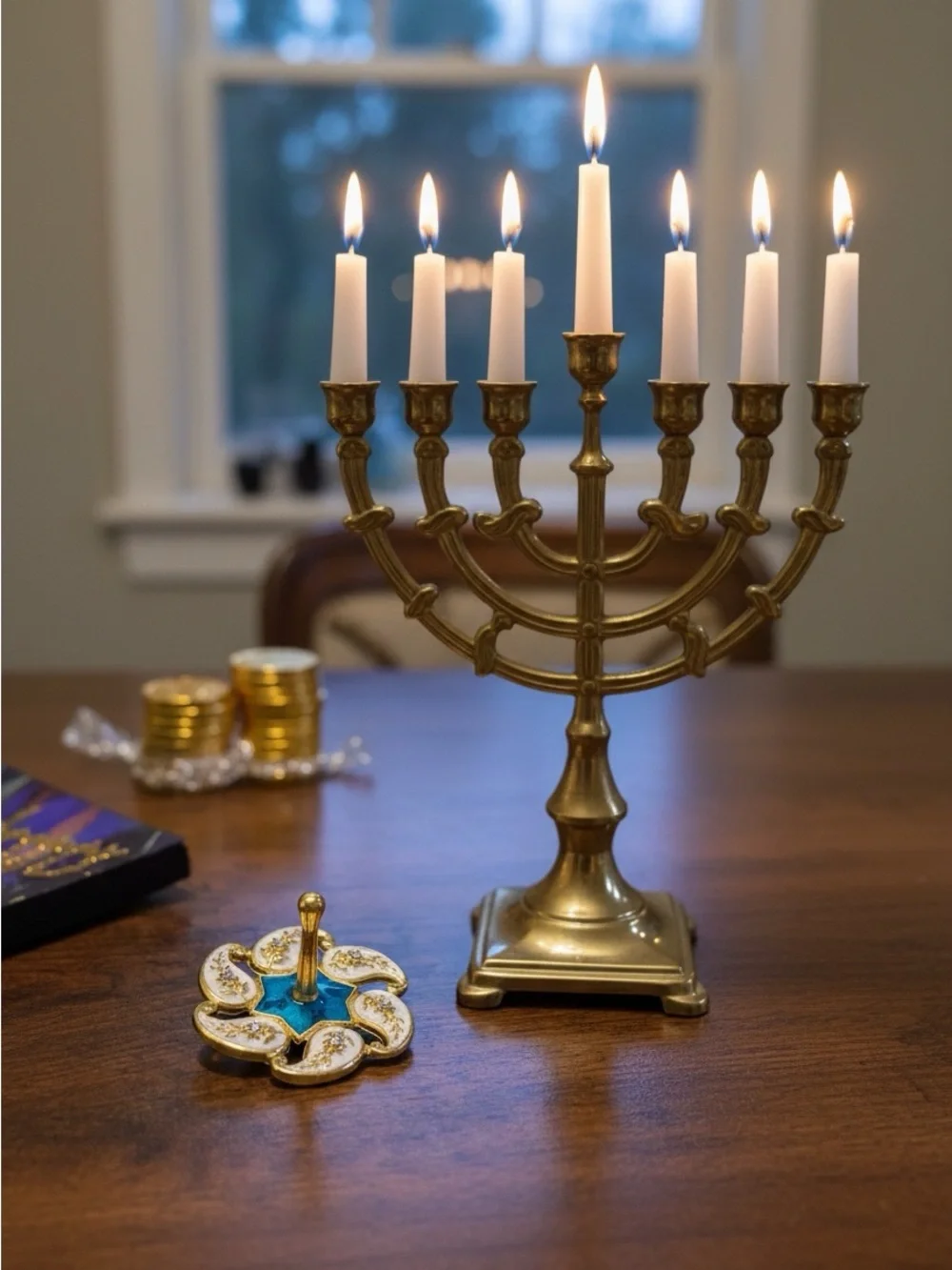 Tahari Gold and Teal Decorative Knob Accent